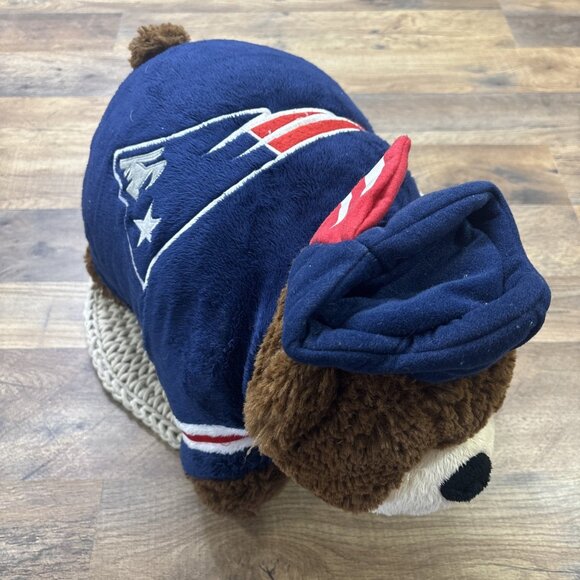 Pillow Pets NFL New England Patriots Bear Foldable Plush Stuffed Animal 18" - Picture 1 of 6